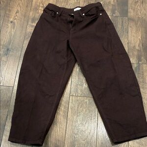 Womens Dark Brown Casual Pants